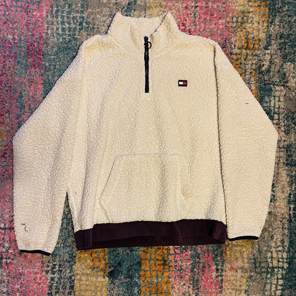 Tommy Hilfiger Jackets & Blazers - Tommy Hilfiger fuzzy quarter zip up